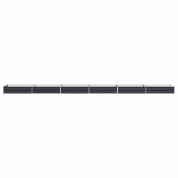vidaXL Vyvýšený záhon Antracitová 600 x 80 x 24 cm – Obrázok 2