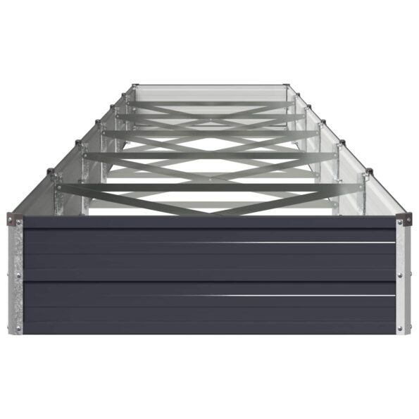 vidaXL Vyvýšený záhon Antracitová 600 x 80 x 24 cm – Obrázok 3