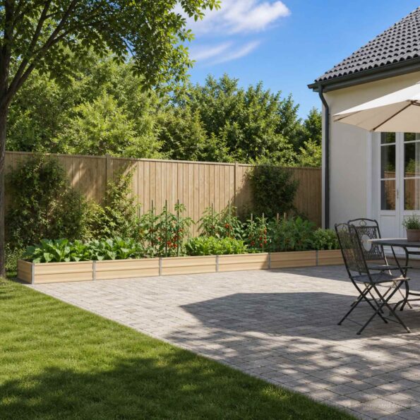 vidaXL Vyvýšený záhon Slonovinová 600 x 80 x 24 cm – Obrázok 9