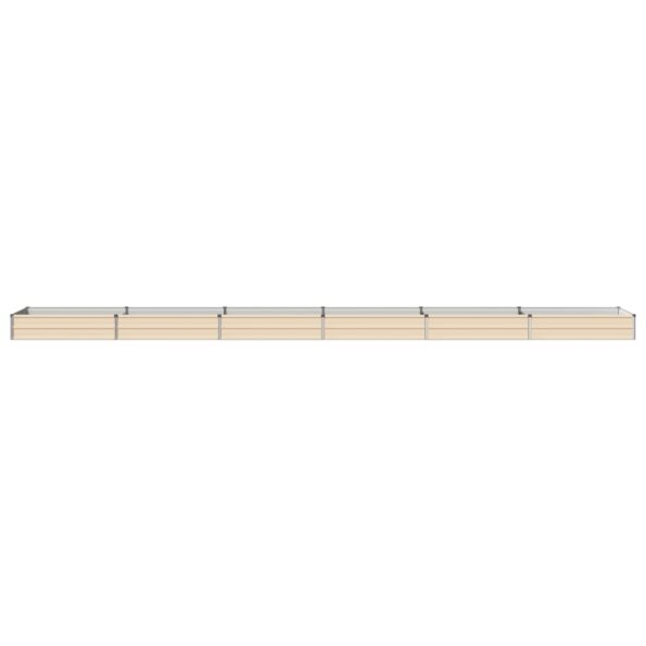 vidaXL Vyvýšený záhon Slonovinová 600 x 80 x 24 cm – Obrázok 2