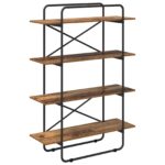 vidaXL Regál na knihy 4 úrovní 100 x 35 x 140 cm PB Dubové drevo – Obrázok 2