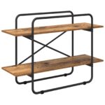 vidaXL Regál na knihy 2 úrovní 100 x 35 x 70 cm PB Dubové drevo – Obrázok 2