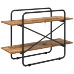 vidaXL Regál na knihy 2 úrovní 100 x 35 x 70 cm PB Dubové drevo – Obrázok 5