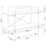 vidaXL Regál na knihy 2 úrovní 100 x 35 x 70 cm PB Dubové drevo – Obrázok 7
