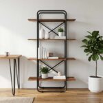 vidaXL Regál na knihy 4 úrovní 80 x 35 x 140 cm PB Dubové drevo