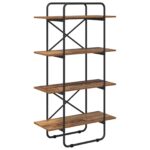 vidaXL Regál na knihy 4 úrovní 80 x 35 x 140 cm PB Dubové drevo – Obrázok 2