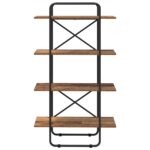 vidaXL Regál na knihy 4 úrovní 80 x 35 x 140 cm PB Dubové drevo – Obrázok 3