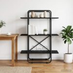 vidaXL Regál na knihy 3 úrovní 80 x 35 x 105 cm PB Čierny dub