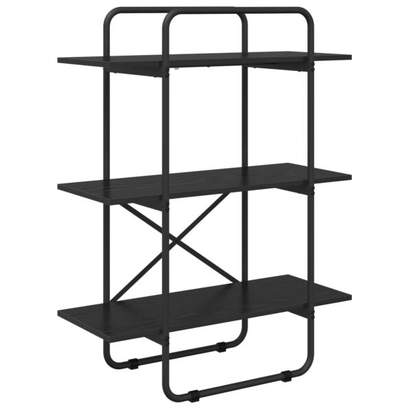 vidaXL Regál na knihy 3 úrovní 80 x 35 x 105 cm PB Čierny dub – Obrázok 2