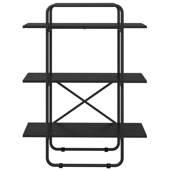 vidaXL Regál na knihy 3 úrovní 80 x 35 x 105 cm PB Čierny dub – Obrázok 3