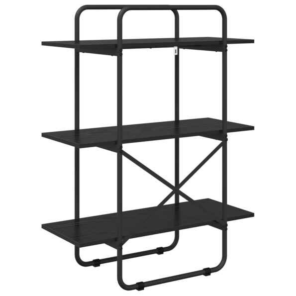 vidaXL Regál na knihy 3 úrovní 80 x 35 x 105 cm PB Čierny dub – Obrázok 5