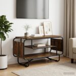 vidaXL TV stolík 80 x 36 x 45 cm Dymový dub Kompozitné drevo – Obrázok 6