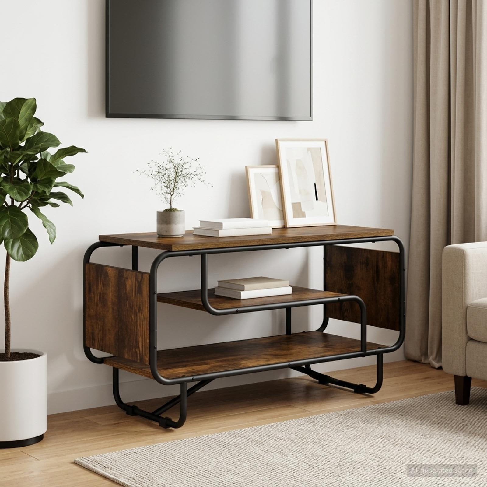 8007854_1.jpg vidaXL TV stolík 80 x 36 x 45 cm Dymový dub Kompozitné drevo – Obrázok 1