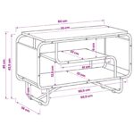 vidaXL TV stolík 80 x 36 x 45 cm Dymový dub Kompozitné drevo – Obrázok 5