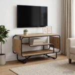 vidaXL TV stolík 80 x 36 x 45 cm Dub artisan Kompozitné drevo