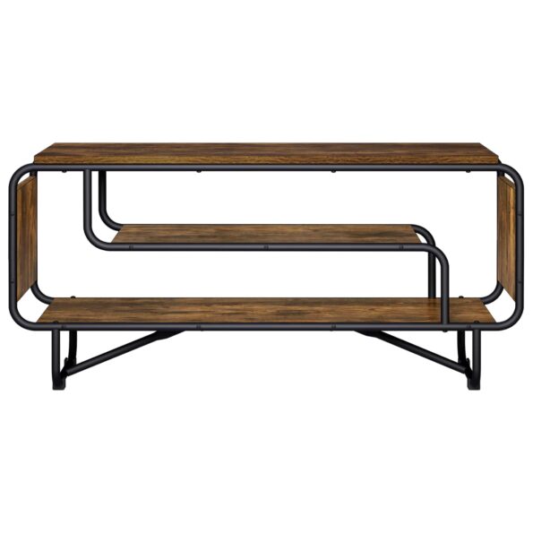 vidaXL TV stolík 98 x 36 x 45 cm Dymový dub Kompozitné drevo – Obrázok 2
