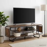 vidaXL TV stolík 140 x 36 x 45 cm Dymový dub Kompozitné drevo