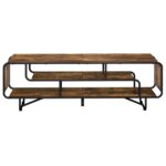 vidaXL TV stolík 140 x 36 x 45 cm Dymový dub Kompozitné drevo – Obrázok 2