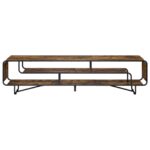vidaXL TV stolík 180 x 36 x 45 cm Dymový dub Kompozitné drevo – Obrázok 3