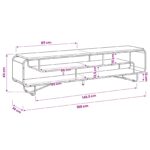 vidaXL TV stolík 180 x 36 x 45 cm Dymový dub Kompozitné drevo – Obrázok 7