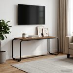 vidaXL TV stolík 98 x 35,5 x 42 cm Staré drevo Kompozitné drevo