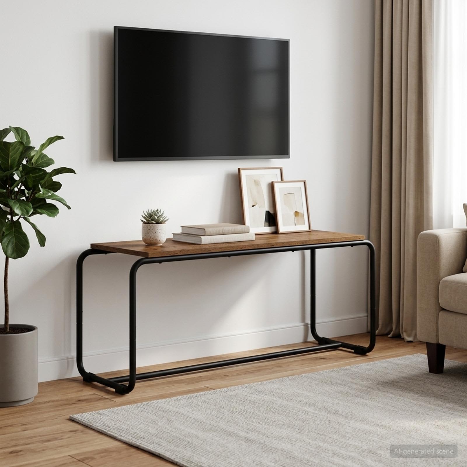 8007892_1.jpg vidaXL TV stolík 98 x 35,5 x 42 cm Staré drevo Kompozitné drevo – Obrázok 1