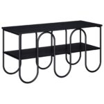 vidaXL TV stolík 100 x 40 x 50 cm Čierny dub Spracované drevo – Obrázok 2