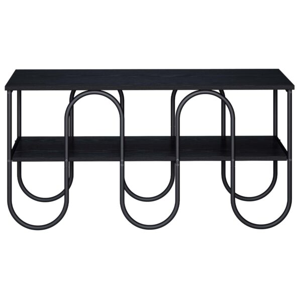 vidaXL TV stolík 100 x 40 x 50 cm Čierny dub Spracované drevo – Obrázok 3
