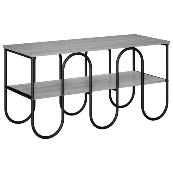 vidaXL TV stolík 100 x 40 x 50 cm Sivý Sonoma Spracované drevo – Obrázok 2