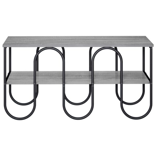 vidaXL TV stolík 100 x 40 x 50 cm Sivý Sonoma Spracované drevo – Obrázok 3