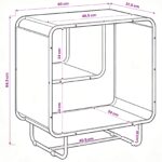 vidaXL Príborník Sivý Sonoma 60 x 37,5 x 64,5 cm spracované drevo – Obrázok 7