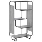 vidaXL vysoká komoda Sivý Sonoma 80 x 37.5 x 144 cm Kompozitné drevo – Obrázok 2