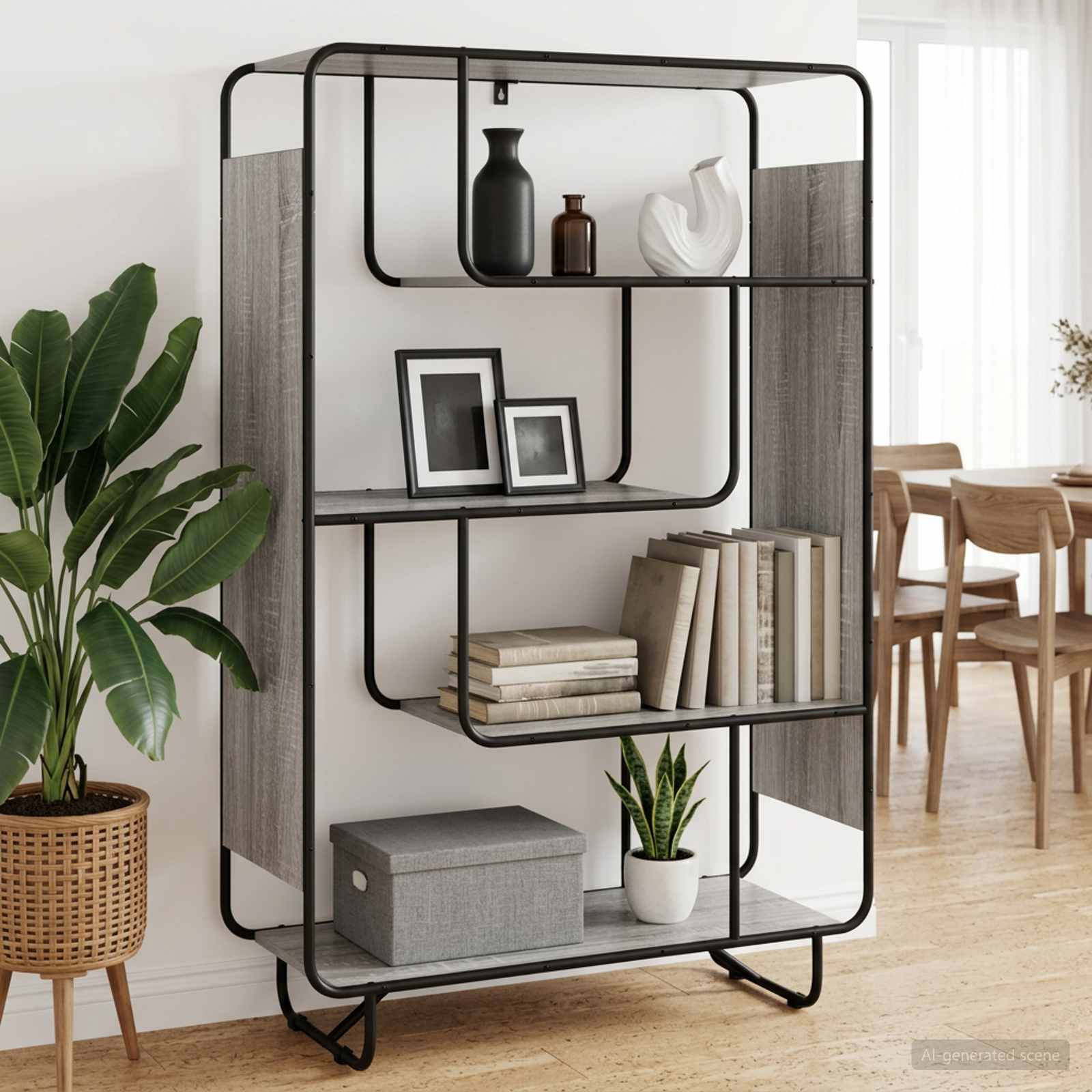 8007951_1.jpg vidaXL vysoká komoda Sivý Sonoma 93.5 x 37.5 x 144 cm Kompozitné drevo – Obrázok 1