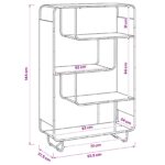 vidaXL vysoká komoda Sivý Sonoma 93.5 x 37.5 x 144 cm Kompozitné drevo – Obrázok 6