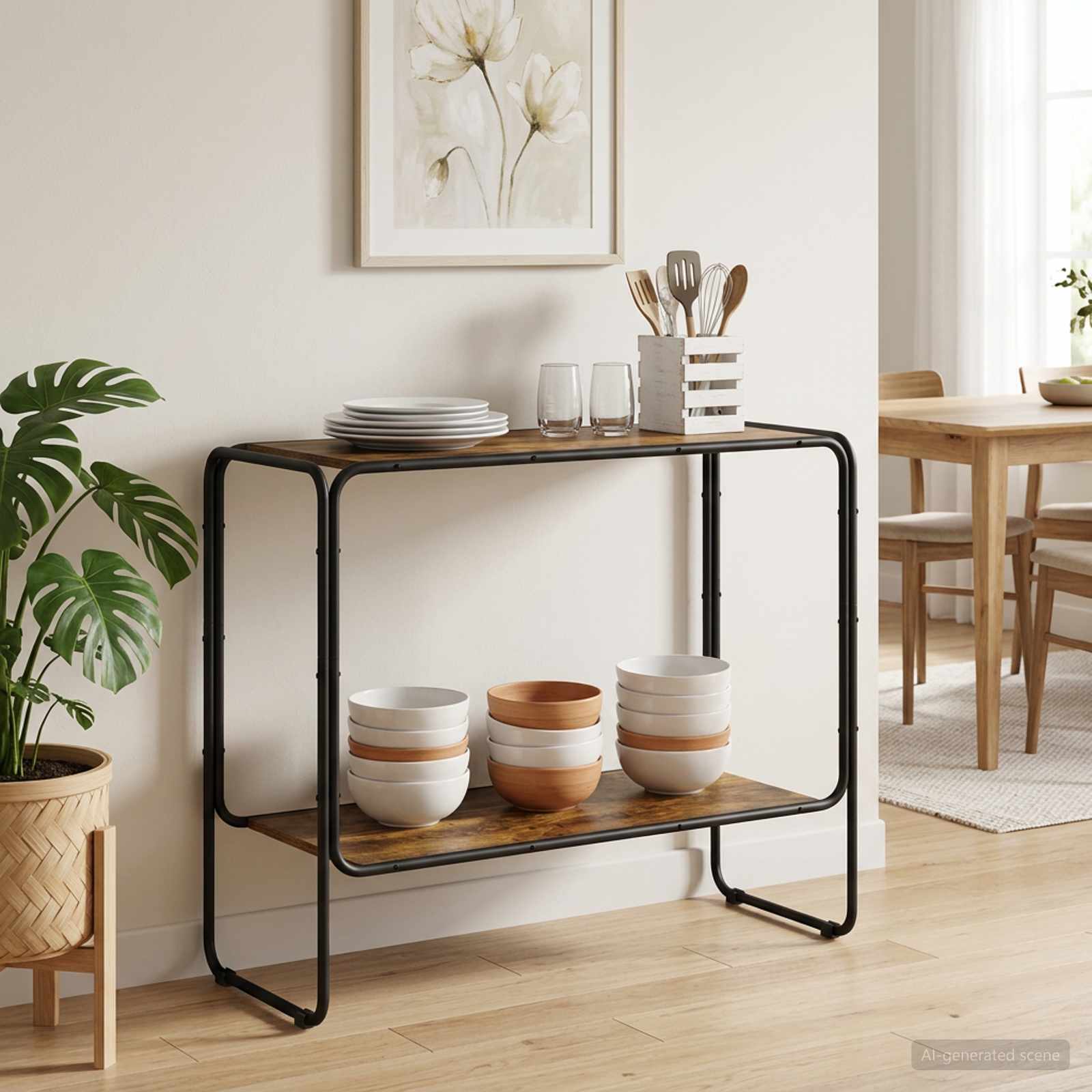 8007962_1.jpg vidaXL Príborník Dymový dub 93,5 x 38 x 75 cm Spracované drevo – Obrázok 1