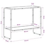 vidaXL Príborník Dymový dub 93,5 x 38 x 75 cm Spracované drevo – Obrázok 6