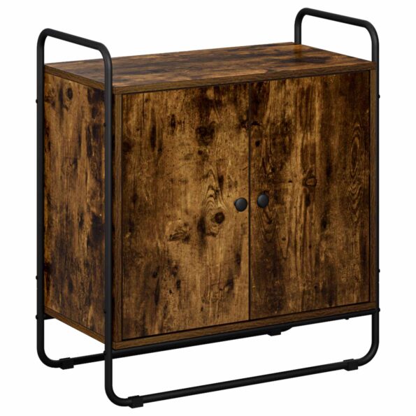 vidaXL Príborník Dymový dub 68 x 35 x 75 cm Kompozitné drevo – Obrázok 2