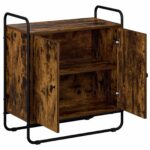 vidaXL Príborník Dymový dub 68 x 35 x 75 cm Kompozitné drevo – Obrázok 3