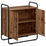 vidaXL Príborník Staré drevo 68 x 35 x 75 cm Kompozitné drevo – Obrázok 3