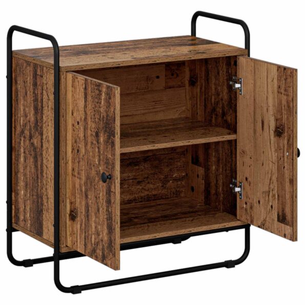 vidaXL Príborník Staré drevo 68 x 35 x 75 cm Kompozitné drevo – Obrázok 3