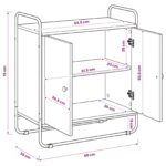 vidaXL Príborník Staré drevo 68 x 35 x 75 cm Kompozitné drevo – Obrázok 9