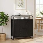 vidaXL Komoda Čierny dub 68 x 35 x 75 cm Spracované drevo