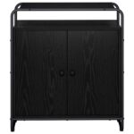 vidaXL Komoda Čierny dub 68 x 35 x 75 cm Spracované drevo – Obrázok 4