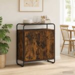 vidaXL Komoda Dymový dub 68 x 35 x 75 cm Spracované drevo