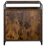 vidaXL Komoda Dymový dub 68 x 35 x 75 cm Spracované drevo – Obrázok 4