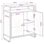 vidaXL Komoda Dymový dub 68 x 35 x 75 cm Spracované drevo – Obrázok 9