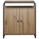 vidaXL Komoda Dub artisan 68 x 35 x 75 cm Spracované drevo – Obrázok 4