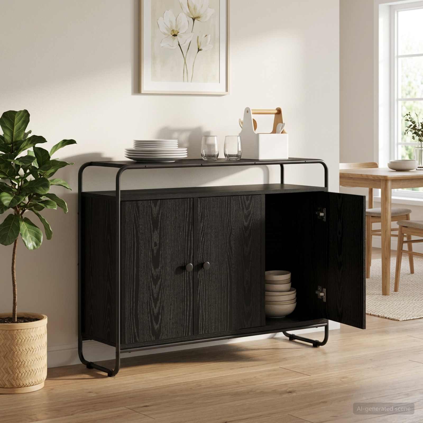 8007984_1.jpg vidaXL Komoda Čierny dub 102 x 35 x 75 cm Spracované drevo – Obrázok 1