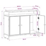 vidaXL Komoda Čierny dub 102 x 35 x 75 cm Spracované drevo – Obrázok 10