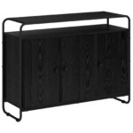 vidaXL Komoda Čierny dub 102 x 35 x 75 cm Spracované drevo – Obrázok 2
